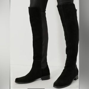 Blondo Women's Velma Waterproof Suede Riding Boot in Black Size 8.5